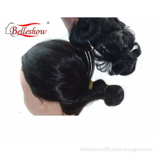 Hot sell white hair chignon 18 colors nine flower shape Synthetic Chignon  hair clip bun synthetic hair pieces